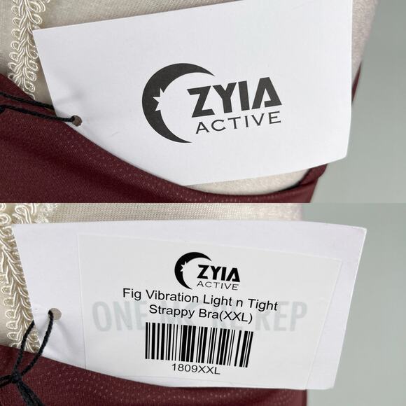 Zyia Active Fig Vibration Light N Tight Strappy Bra XXL New - Picture 8 of 11